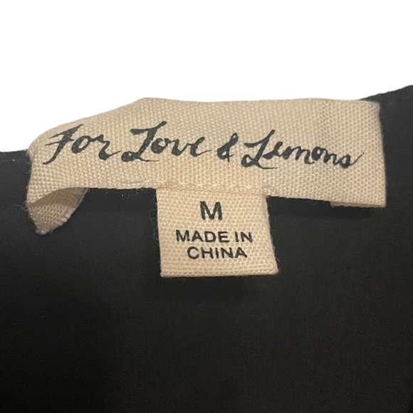 For Love & Lemons Botanic‎ Appliqué Blue Black Sequin Sheer Midi Dress Size M - Picture 4 of 6